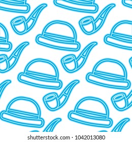 classic hat and tobacco pipe hipster style wallpaper