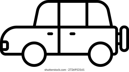 Ícone de contorno clássico do carro de hatchback