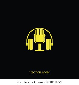 Classic headphones with microphone.