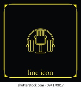 Classic headphones with microphone.