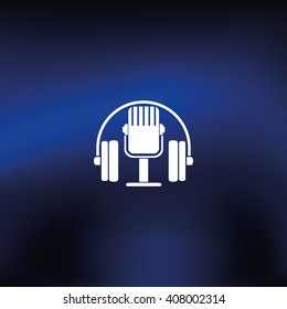 Classic headphones with microphone.