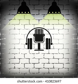 Classic headphones with microphone.