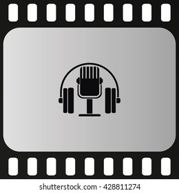 Classic headphones with microphone.