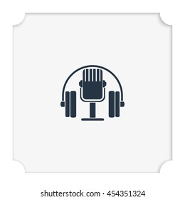 Classic headphones with microphone.
