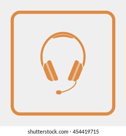 Classic headphones with microphone.