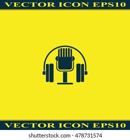 Classic headphones with microphone.