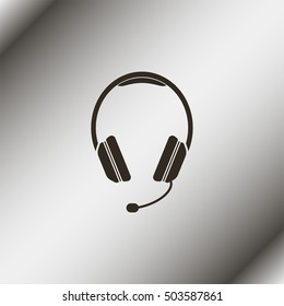 Classic headphones with microphone.