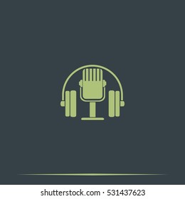 Classic headphones with microphone.