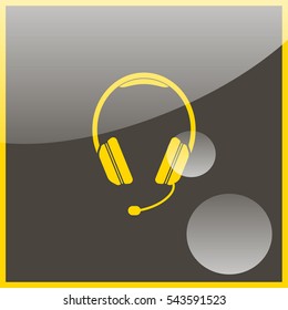 Classic headphones with microphone.