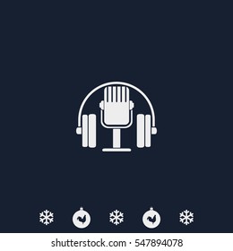 Classic headphones with microphone.
