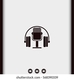 Classic headphones with microphone.
