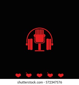 Classic headphones with microphone.