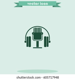 Classic headphones with microphone.