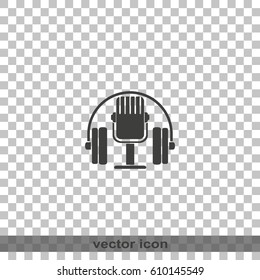 Classic headphones with microphone.