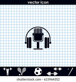 Classic headphones with microphone.
