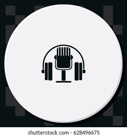 Classic headphones with microphone.