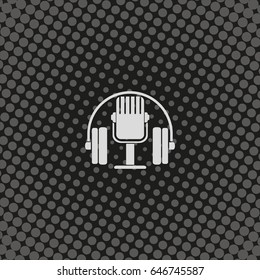 Classic headphones with microphone.
