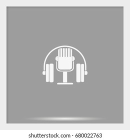 Classic headphones with microphone.