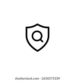 Ein klassischer Heizungsschirm, der mit einem Lupensymbol zentriert ist. Entworfen in einem minimalistischen, flachen 2D-Vektorstil.