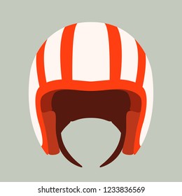 classic helmet motorcyclist, vector illustration.flat style,front view