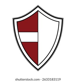 Clássico Heráldico Escudo Emblema Isolado no fundo Branco.