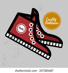 Classic hipster vintage red shoes 