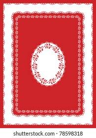 Classic Holiday Tablecloth in Red and White