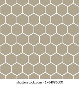 Vector Geométrico Clásico De Honeycomb Repite Patrón Sin Señal Beige Neutral
