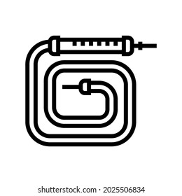 classic hookah hose line icon vector. classic hookah hose sign. isolated contour symbol black illustration