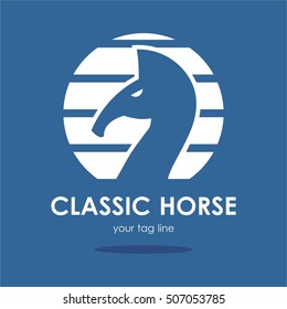 CLASSIC HORSE LOGO TEMPLATE EMBLEM