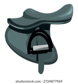 Classic horse saddle with stirrup, designed for comfortable and secure riding experience