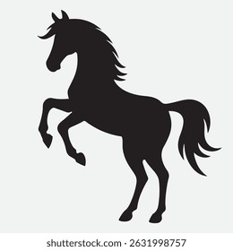 Classic Horse silhouette vector art  icon
