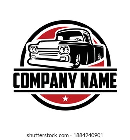 Classic Hotrod Pickup Truck Logo Template