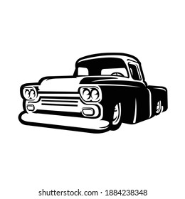 Classic Hotrod Pickup Truck Vector Isolated EPS