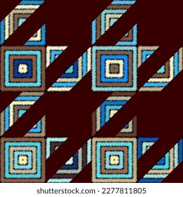 Classic Hounds-tooth pattern in a patchwork collage style.
