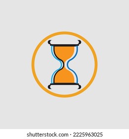 classic Hourglass logo Icon Vector Illustration design template