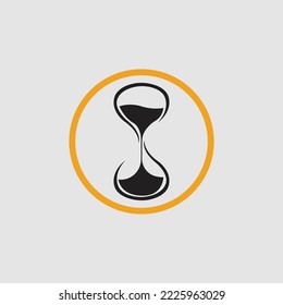 classic Hourglass logo Icon Vector Illustration design template