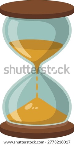 Classic hourglass timer icon for time management and countdown concept