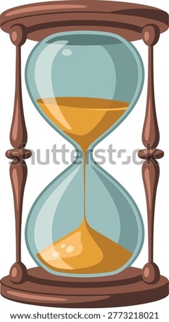 Classic hourglass timer icon for time management countdown and deadline concept
