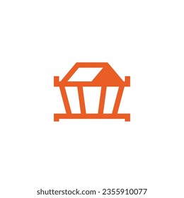 classic house construction simple geometric logo vector 