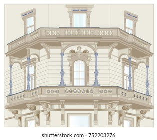 Classic house facade
