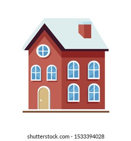 classic house icon over white background, colorful design. vector illustration