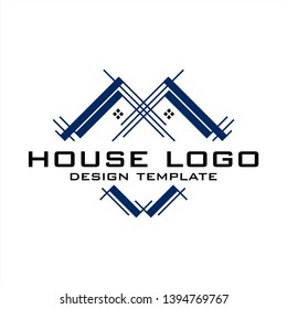 classic house logo design inspiration . luxury house logo template . geometric house logo template
