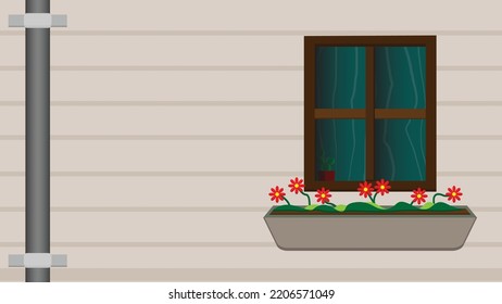 Classic House Window Illustration Vector