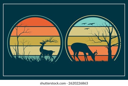 Classic Hunter Graphic – Editable Retro Style Design for Merchandise