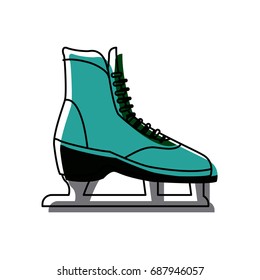 classic ice figure skates sport equipment side view