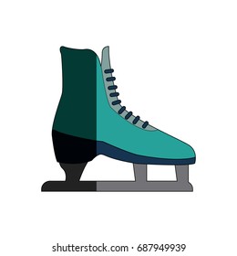 classic ice figure skates sport equipment side view
