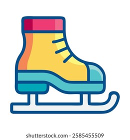 A classic ice skate icon for winter activities