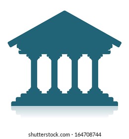 classic icon bank isolated on white background