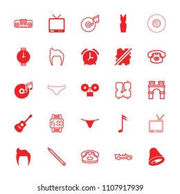 Classic icon. collection of 25 classic filled and outline icons such as man hairstyle, female underwear, dress, tv. editable classic icons for web and mobile.